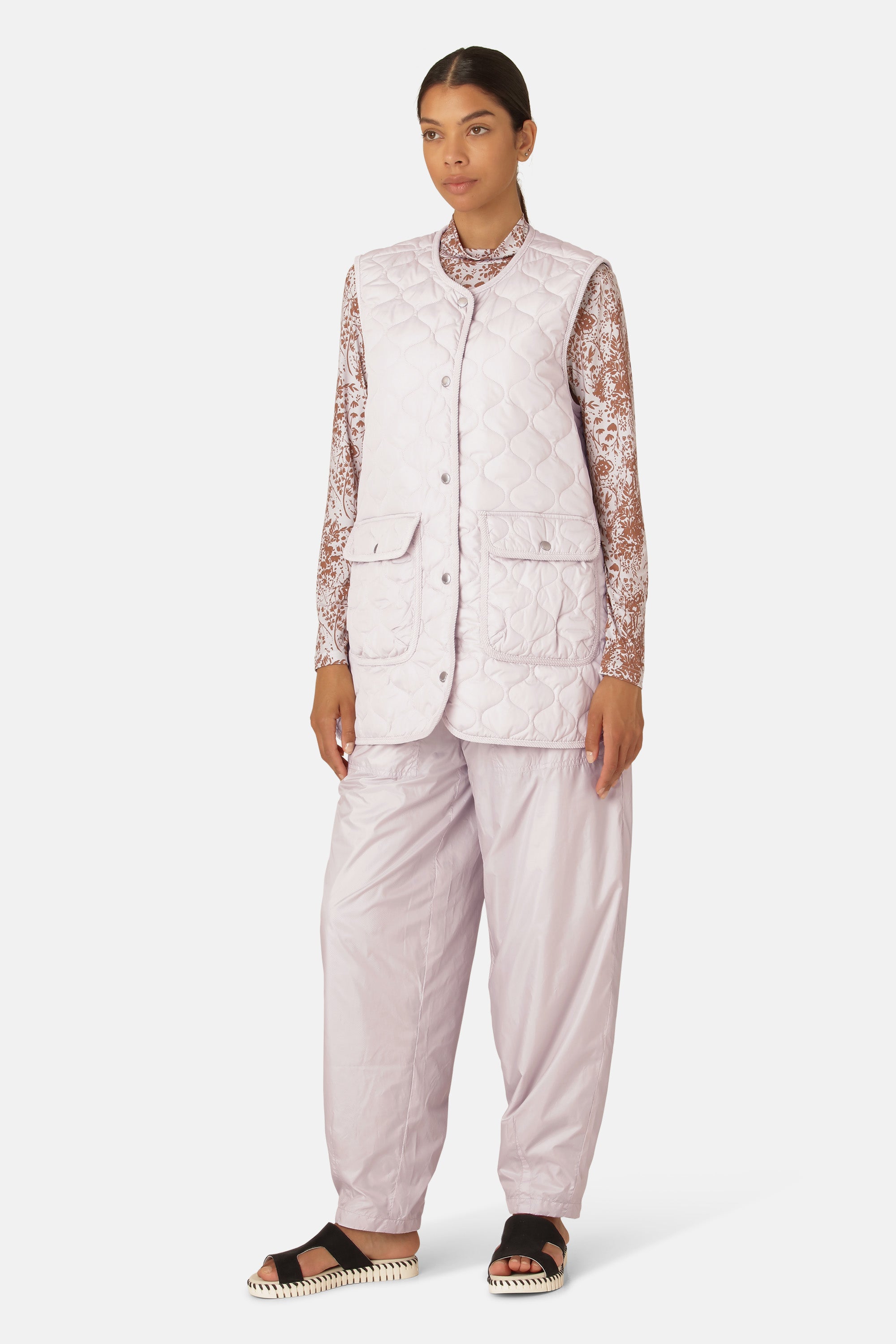 Ilse Jacobsen Hornbæk Outerwear Langer Steppweste Vest 549 Concrete